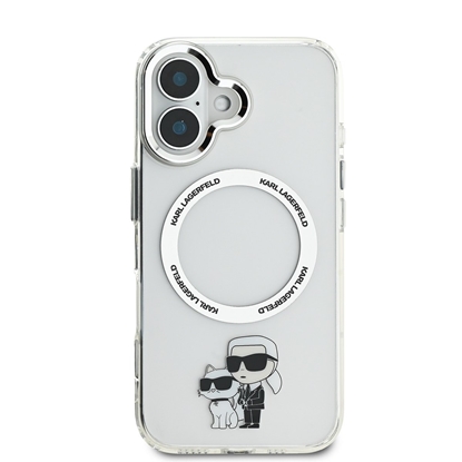 Attēls no Karl Lagerfeld IML Karl and Choupette MagSafe Case for iPhone 16 / transparent