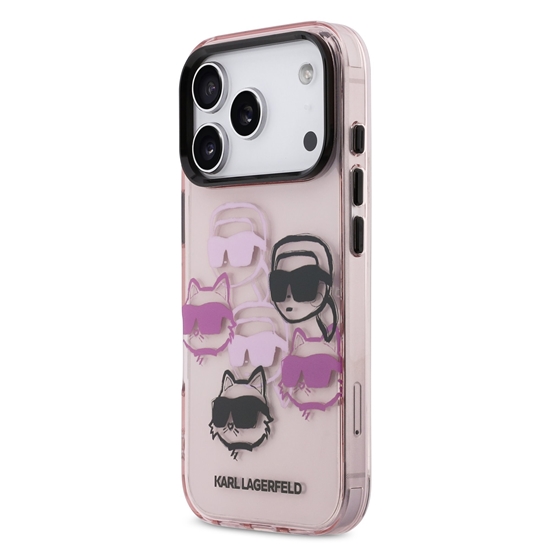 Изображение Karl Lagerfeld IML Multi K&CH Heads Case for iPhone 17 Pro / Pink