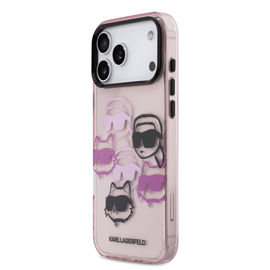 Изображение Karl Lagerfeld IML Multi K&CH Heads Case for iPhone 17 Pro Max / pink