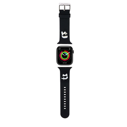 Изображение Karl Lagerfeld Karl and Choupette Head NFT Watch Strap for Apple Watch 38/40/41 / Black