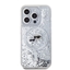 Picture of Karl Lagerfeld Liquid Glitter Karl and Choupette Heads MagSafe Case for iPhone 15 Pro / Transparent