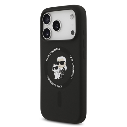 Picture of Karl Lagerfeld Liquid Silicone Karl and Choupette MagSafe Case for iPhone 17 Pro Max / black