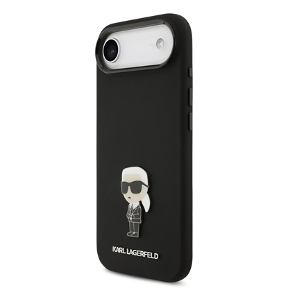 Picture of Karl Lagerfeld Liquid Silicone Metal Ikonik Case for iPhone Air / Black