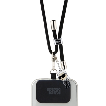 Picture of Karl Lagerfeld Universal Crossbody Strap Cord and Ikonik Pins / Black