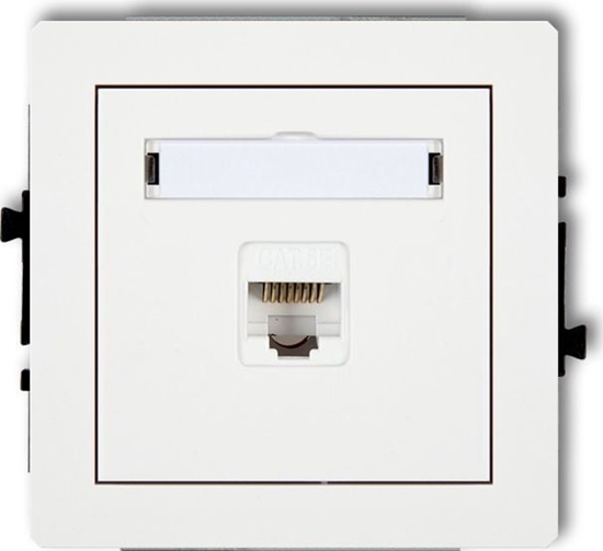 Picture of Karlik DECO Gniazda komputerowe pojedyncze 1xRJ45, kat. 5e, ekranowane, 8-stykowy biay DGK-1e