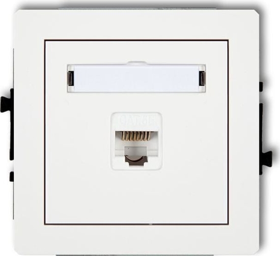 Picture of Karlik DECO Gniazda komputerowe pojedyncze 1xRJ45, kat. 6, 8-stykowy biay DGK-3