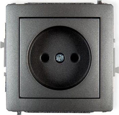 Attēls no Karlik DECO Gniazdo pojedyncze b/u grafitowy 11DGP-1