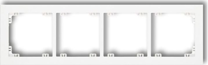 Attēls no Karlik Deco Ramka uniwersalna poczwórna z tworzywa biay mat (25DR-4)