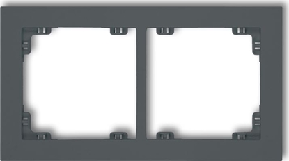 Attēls no Karlik Deco Ramka uniwersalna podwójna z tworzywa grafitowy mat (28DR-2)