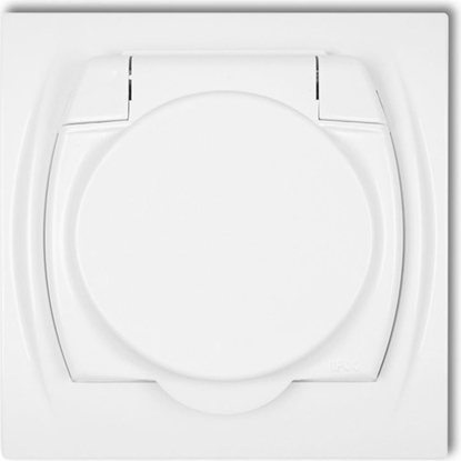 Attēls no Karlik Gniazdo bryzgoszczelne Logo z/u biay (LGPB-1z)