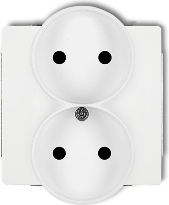 Attēls no Karlik Gniazdo podwójne Deco b/u 2x2P biay (DGPR-2)