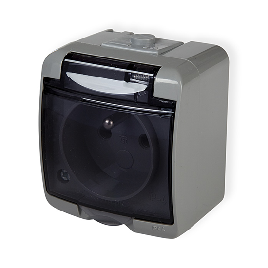 Picture of Karlik Gniazdo pojedyczne, 2P, z klapk (RTV002387)