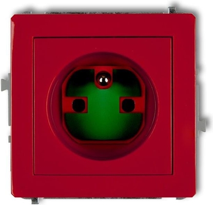 Attēls no Karlik Gniazdo pojedyncze Deco z/u DATA z kluczem czerwony (DGZK)