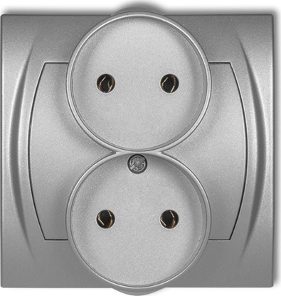 Attēls no Karlik Logo gniazdko bez uziemienia srebrne (7LGPR-2)