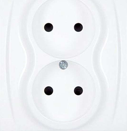 Picture of Karlik LOGO Gniazdo podwjne b/u 2x2P biay LGP-2