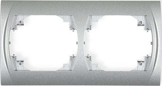 Picture of Karlik LOGO Ramka pozioma podwójna srebrny metalik 7LRH-2