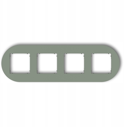 Attēls no Karlik MINI Ramka uniwersalna czwórna okrga z tworzywa w kolorze szawiowym 61MRTO-4