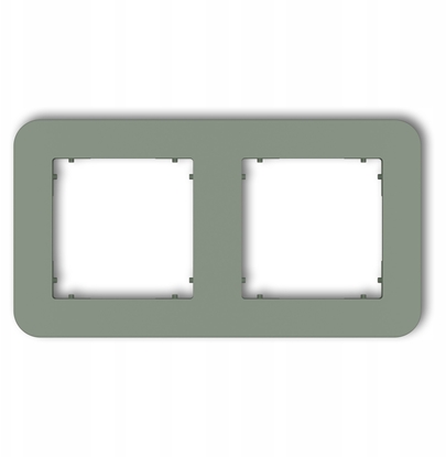 Attēls no Karlik MINI Ramka uniwersalna podwójna zaokrglona z tworzywa w kolorze szawiowym 61MRTZ-2