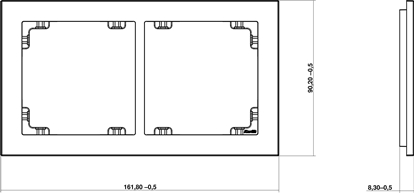 Attēls no Karlik Ramka Deco podwójna czarny efekt szka spód: biay (12-0-DRS-2)