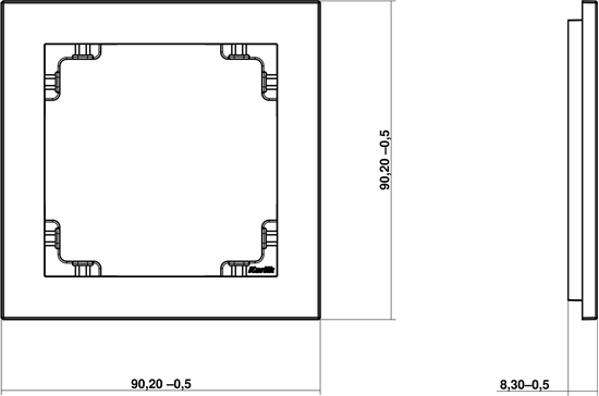 Picture of Karlik Ramka Deco pojedyncza czarny efekt szka spód: biay (12-0-DRS-1)