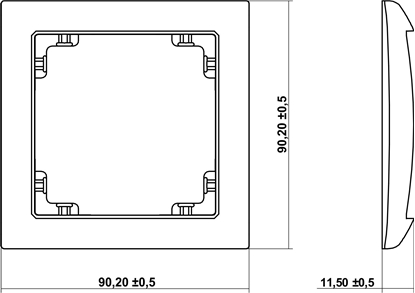 Attēls no Karlik Ramka Deco Soft uniwersalna pojedyncza z tworzywa szary mat (27DRSO-1)