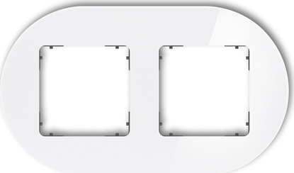 Attēls no Karlik Ramka podwójna Karlik Icon 0-28-IRSO-2 uniwersalna okrga efekt szka biaa/grafitowy mat