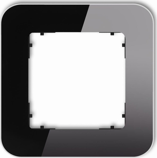 Picture of Karlik Ramka pojedyncza Karlik Icon 12-12-IRSZ-1 uniwersalna zaokrglona efekt szka czarny mat
