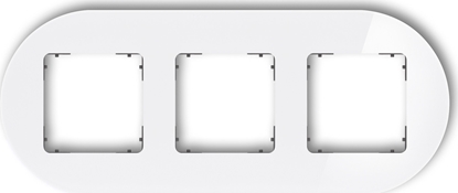 Attēls no Karlik Ramka potrójna Icon 0-28-IRSO-3 uniwersalna okrga efekt szka biaa/grafitowy mat