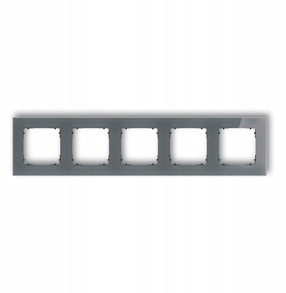 Attēls no Karlik Ramka uniwersalna piciokrotna kwadratowa - efekt szka (ramka: grafitowa spód: czarny) 28-12-IRSK-5