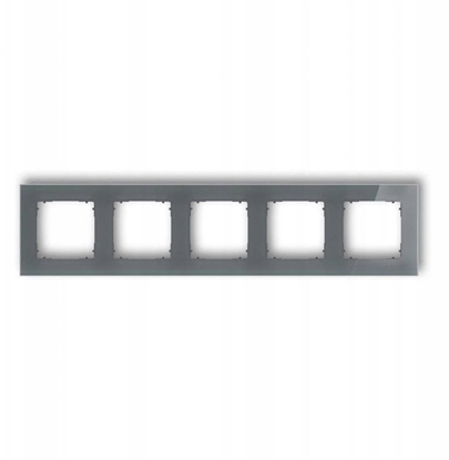 Attēls no Karlik Ramka uniwersalna piciokrotna kwadratowa - efekt szka (ramka: grafitowa spód: grafitowy mat) 28-28-IRSK-5