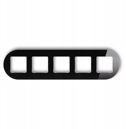 Attēls no Karlik Ramka uniwersalna piciokrotna okrga - efekt szka (ramka: czarna spód: biay) 12-0-IRSO-5