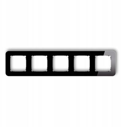 Attēls no Karlik Ramka uniwersalna piciokrotna zaokrglona - efekt szka (ramka: czarna spód: czarny) 12-12-IRSZ-5