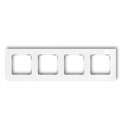 Attēls no Karlik Ramka uniwersalna poczwórna kwadratowa - efekt szka (ramka: biaa spód: grafitowy mat) 0-28-IRSK-4