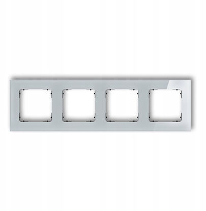 Attēls no Karlik Ramka uniwersalna poczwórna kwadratowa - efekt szka (ramka: szara spód: czarny) 15-12-IRSK-4