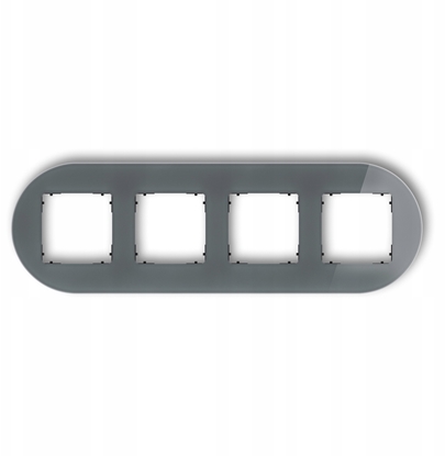 Attēls no Karlik Ramka uniwersalna poczwórna okrga - efekt szka (ramka: grafitowa spód: czarny) 28-12-IRSO-4