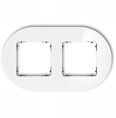 Attēls no Karlik Ramka uniwersalna podwójna okrga - efekt szka (ramka: biaa spód: czarny) 0-12-IRSO-2