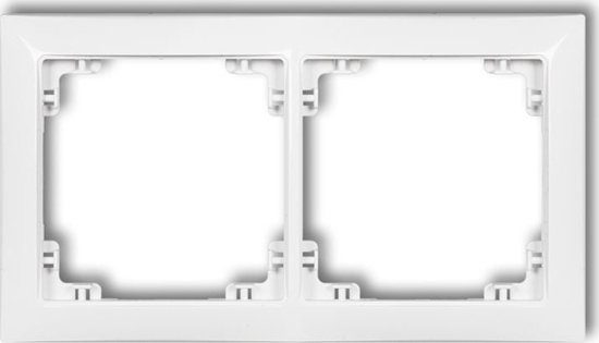 Picture of Karlik Ramka uniwersalna podwójna z tworzywa Deco Soft biay (DRSO-2)
