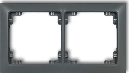 Attēls no Karlik Ramka uniwersalna podwójna z tworzywa Deco Soft grafitowy mat (28DRSO-2)