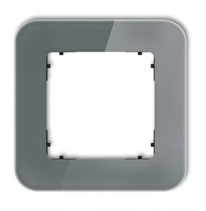 Attēls no Karlik Ramka uniwersalna pojedyncza zaokrglona - efekt szka (ramka: grafitowa spód: czarny) 28-12-IRSZ-1