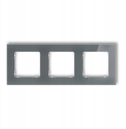 Attēls no Karlik Ramka uniwersalna potrójna kwadratowa - efekt szka (ramka: grafitowa spód: biay) 28-0-IRSK-3