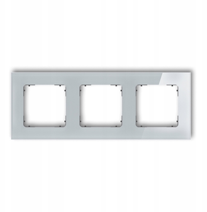 Attēls no Karlik Ramka uniwersalna potrójna kwadratowa - efekt szka (ramka: szara spód: grafitowy mat) 15-28-IRSK-3