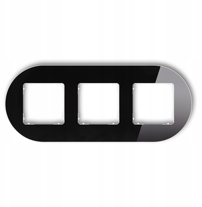 Attēls no Karlik Ramka uniwersalna potrójna okrga efekt szka (ramka: czarna spód: biay) 12-0-IRSO-3