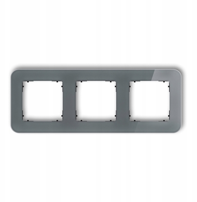 Attēls no Karlik Ramka uniwersalna potrójna zaokrglona - efekt szka (ramka: grafitowa spód: czarny) 28-12-IRSZ-3