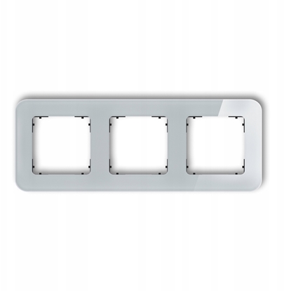 Attēls no Karlik Ramka uniwersalna potrójna zaokrglona - efekt szka (ramka: szara spód: czarny) 15-12-IRSZ-3