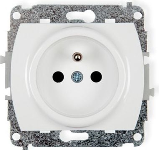 Picture of Karlik Trend gniazdko podtynkowe pojedycze z uziemieniem biae (GP-1Z)