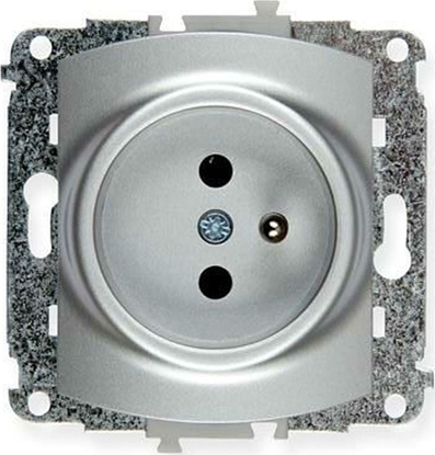 Attēls no Karlik TREND Gniazdo pojedyncze z/u 2P+Z srebrny 5GP-1z