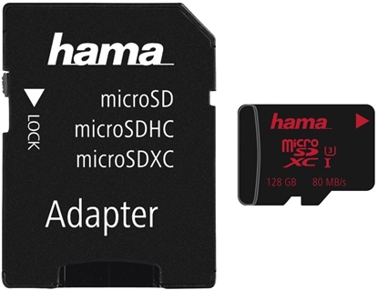 Picture of Karta Hama microSDXC 128GB UHS Speed C3 UHS-I 80MB/s + Adapter