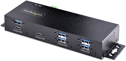 Изображение Karta sieciowa StarTech 7-Port USB-C Hub Przemysowy USB-Hub z 10Gbps i zasilaczem 5x USB-A/2x USB-C Ports Aktywny rozdzielacz USB