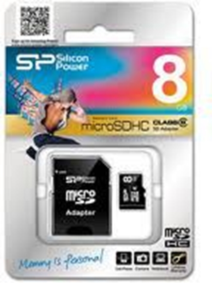 Picture of Karta Silicon Power MicroSDHC 8 GB Class 10  (SP008GBSTH010V10-SP)