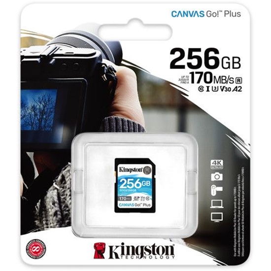 Picture of Kingston SDXC 256GB Canvas Go Plus 170R C10 UHS-I U3 V30